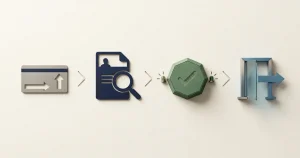 Conceptual cashout timeline with identity verification and payment review checkpoints