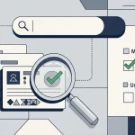 Conceptual public register search with a neutral checklist and no regulator branding