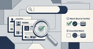 Conceptual public register search with a neutral checklist and no regulator branding