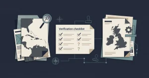 Neutral regulatory checklist comparing offshore licensing and Great Britain licensing questions